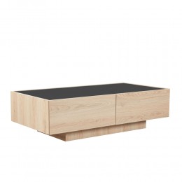 CUBIUS COFFEE TABLE ΦΥΣΙΚΟ ΦΙΜΕ ΜΑΥΡΟ 118x59x33 04-1236