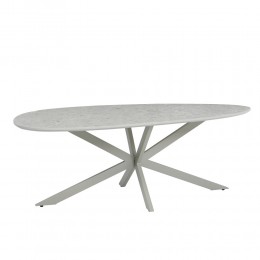 CASPIAN COFFEE TABLE ΓΚΡΙ ΜΕ ΟΨΗ ΜΑΡΜΑΡΟΥ LATTE 120x60x43 04-1243
