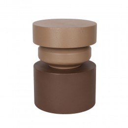 ZELO SIDE TABLE ΚΑΦΕ ΑΝΟΙΧΤΟ ΚΑΦΕ ΣΚΟΥΡΟ 35x35x46cm