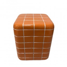 CUBIX SIDE TABLE ΚΑΦΕ 33.5x33.5x41cm