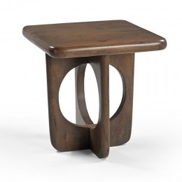 ROUTE SIDE TABLE ΚΑΡΥΔΙ ΣΚΟΥΡΟ 50x50x50cm