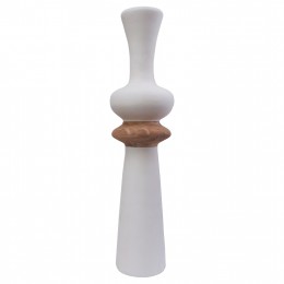 ΔΙΑΚΟΣΜΗΤΙΚΟ ΒΑΖΟ ΔΑΠΕΔΟΥ NEBULA HM4660.02L FIBER CEMENT ΛΕΥΚΟ--ΞΥΛΟ ΤΕΑΚ Φ45x172Υεκ