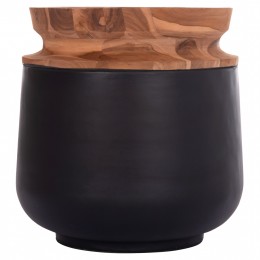 ΔΙΑΚΟΣΜΗΤΙΚΟ ΒΑΖΟ ΔΑΠΕΔΟΥ LINTER HM4662.01L FIBER CEMENT ΜΑΥΡΟ--ΞΥΛΟ ΤΕΑΚ Φ41x47Υεκ.