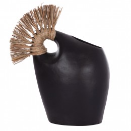 ΕΠΙΤΡΑΠΕΖΙΟ ΔΙΑΚΟΣΜΗΤΙΚΟ ALICA2 HM4671.01 ΜΑΥΡΗ ΤΕΡΑΚΟΤΑ & GRASS--44x18x50Υεκ.