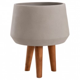 ΓΛΑΣΤΡΑ ΕΣΩΤ.ΧΩΡΟΥ QUAN HM4680.03M FIBER CEMENT ΓΚΡΙ--ΒΑΣΗ TEAK Φ35x50Υεκ