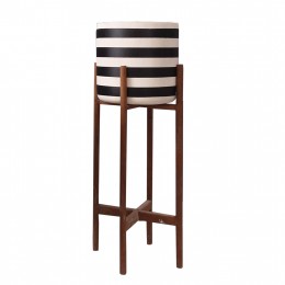 ΓΛΑΣΤΡΑ-ΚΑΣΠΟ ΕΣΩΤ.ΧΩΡΟΥ RENTIL HM4683L FIBER CEMENT ΛΕΥΚΟ/ΜΑΥΡΟ--ΒΑΣΗ TEAK Φ25x65Υεκ