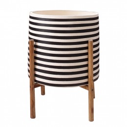 ΓΛΑΣΤΡΑ ΕΣΩΤ.ΧΩΡΟΥ RENTIL HM4683S FIBER CEMENT ΛΕΥΚΟ/ΜΑΥΡΟ--ΒΑΣΗ TEAK Φ35x45Υεκ