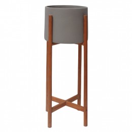 ΓΛΑΣΤΡΑ ΕΣΩΤ.ΧΩΡΟΥ RENTIL HM4684.03L FIBER CEMENT ΧΡΩΜΑ ΓΚΡΙ--ΒΑΣΗ TEAK Φ25x65Υ