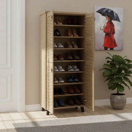 Παπουτσοθήκη-ντουλάπα MANTAM pakoworld 24 ζεύγων χρώμα sonoma 78x40x170,5εκ