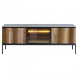 MYSTERY TV STAND 3ΠΟΡΤΕΣ ΦΥΣΙΚΟ ΣΚΟΥΡΟ ΜΑΥΡΟ 154x39x56 05-0810
