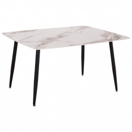 ΤΡΑΠΕΖΙ RAVEN HM18149.04 ΚΕΡΑΜΙΚΟ TOP ΜΕ ΟΨΗ ΛΕΥΚΟ/ΚΑΦΕ ΜΑΡΜΑΡΟ 140x80x74Υεκ.