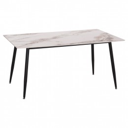 ΤΡΑΠΕΖΙ RAVEN HM18150.04 ΚΕΡΑΜΙΚΟ TOP ΜΕ ΟΨΗ ΛΕΥΚΟ/ΚΑΦΕ ΜΑΡΜΑΡΟ 160x80x74Υεκ.