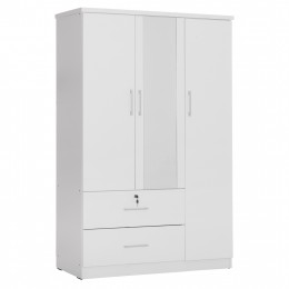 ΝΤΟΥΛΑΠΑ ΜΕ ΚΑΘΡΕΦΤΗ & ΣΥΡΤΑΡΙΑ JARRY HM2485.01 ΛΕΥΚΗ ΜΕΛΑΜΙΝΗ 119x48x183Υεκ 0507268