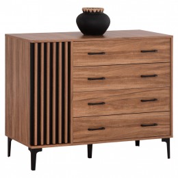 ΣΥΡΤΑΡΙΕΡΑ ΣΕΙΡΑ HARRY HM18009.01 ΜΕΛΑΜΙΝΗ ΦΥΣΙΚΟ ΞΥΛΟΥ-ΜΑΥΡΟ 110x46x87,5Υεκ. 0507284