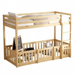 ΠΑΙΔΙΚΗ ΚΟΥΚΕΤΑ ΜΕ ΠΑΡΚΑΚΙ PLAYKID HM703.01 ΞΥΛΟ ΠΕΥΚΟΥ ΦΥΣΙΚΟ 208x101,5x150Υεκ