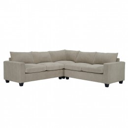 ΓΩΝΙΑΚΟΣ ΚΑΝΑΠΕΣ CALDER HM3286.03 ΜΠΕΖ ΥΦΑΣΜΑ 254x90x91Υεκ.