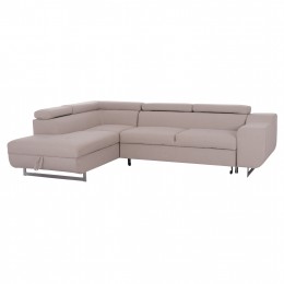 ΓΩΝΙΑΚΟΣ ΚΑΝΑΠΕΣ-ΚΡΕΒΑΤΙ ΜΕ ΑΠΟΘ.ΧΩΡΟ ENCORE HM3301.03L ΜΠΕΖ ΥΦΑΣΜΑ 285x205x90Υεκ.