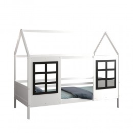 ΠΑΙΔΙΚΟ ΚΡΕΒΑΤΙ τ.MONTESSORI DOMER HM742.01 ΞΥΛΟ ΠΕΥΚΟΥ ΛΕΥΚΟ--ΓΙΑ 90x190εκ