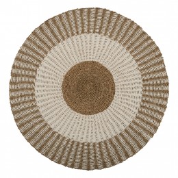 ΧΑΛΙ ΣΤΡΟΓΓΥΛΟ KIRKI HM7840 ΑΠΟ ΦΥΣΙΚΕΣ ΙΝΕΣ SEAGRASS ΛΕΥΚΟ-ΦΥΣΙΚΟ Φ120εκ