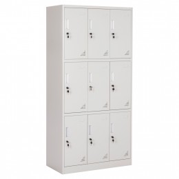 ΦΟΡΙΑΜΟΣ ΜΕΤΑΛΛΙΚΟΣ MALMOE HM5636.11 9 ΝΤΟΥΛΑΠΑΚΙΑ ΜΕ ΚΛΕΙΔΑΡΙΕΣ-ΓΚΡΙ 90x45x185Υεκ.