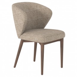 Καρέκλα Τραπεζαρίας Swaive SM18105.01 ύφασμα Καφέ-Πόδια Φράξινου 58x62x82Υεκ.