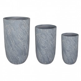 ΣΕΤ 3ΤΜΧ ΓΛΑΣΤΡΕΣ ΚΥΛΙΝΔΡΟΙ ΣΕΙΡΑ GARDENER HM4720 FIBERCLAY-ΧΡΩΜΑ CEMENT Φ44x78.5Υεκ