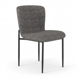 ΚΑΡΕΚΛΑ ΤΡΑΠΕΖΑΡΙΑΣ OBSESSION SM18101.02 ΓΚΡΙ ΥΦΑΣΜΑ-ΜΕΤΑΛΛΟ ΜΑΥΡΟ 52x65x86Υεκ