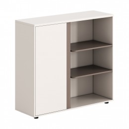 ΝΤΟΥΛΑΠΙ/ΒΙΒΛΙΟΘΗΚΗ NEWLINE HM18282 ΜΕΛΑΜΙΝΗ ΛΕΥΚΗ & ΑΝΟΙΧΤΟ ΚΑΦΕ 120x40x110Υεκ.