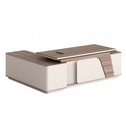 ΓΡΑΦΕΙΟ ΔΕΞΙΑ ΓΩΝΙΑ SUPERON HM2136R ΜΕΛΑΜΙΝΗ ΦΥΣΙΚΟ-ΜΠΕΖ--LED ΦΩΤΙΣΜΟΣ 240x180x76Υ