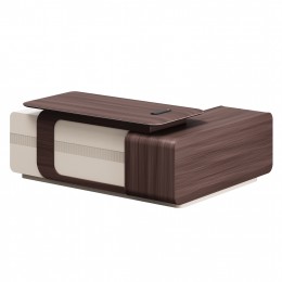 ΓΡΑΦΕΙΟ ΑΡΙΣΤΕΡΗ ΓΩΝΙΑ ΣΕΙΡΑ PRESIDENT HM2147L ΜΕΛΑΜΙΝΗ ΣΕ ΚΑΡΥΔΙ-ΜΠΕΖ 200x160x76Υεκ