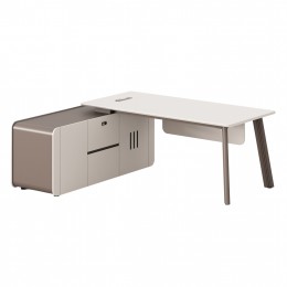 ΓΡΑΦΕΙΟ ΑΡΙΣΤΕΡΗ ΓΩΝΙΑ NEWLINE HM18271L ΜΕΛΑΜΙΝΗ ΕΚΡΟΥ-ΑΝΟΙΧΤΟ ΚΑΦΕ 200x165x75Υεκ