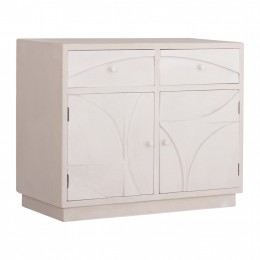 ΜΠΟΥΦΕΣ ΣΕΙΡΑ SANTORINI HM18046 MDF ΣΕ ΥΠΟΛΕΥΚΟ ΧΡΩΜΑ-2 ΣΥΡΤΑΡΙΑ & 2 ΠΟΡΤΕΣ 107x38x82,5Υεκ.