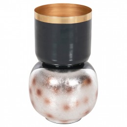 ΕΠΙΤΡΑΠΕΖΙΟ ΔΙΑΚΟΣΜΗΤΙΚΟ BAZO LINGON HM4233.05 ΜΕΤΑΛΛΟ ΜΠΛΕ ΑΝΘΡΑΚΙ-ΑΣΗΜΙ Φ21x37,5Υ