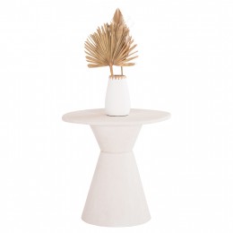 ΤΡΑΠΕΖΙ ΤΡΑΠΕΖΑΡΙΑΣ ΣΤΡΟΓΓΥΛΟ ΣΕΙΡΑ SANTORINI HM18055 MDF ΥΠΟΛΕΥΚΟ ΧΡΩΜΑ Φ77x76Υεκ.