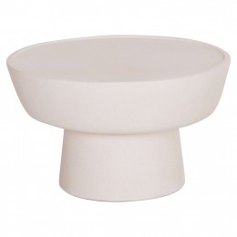 ΤΡΑΠΕΖΙ ΣΑΛΟΝΙΟΥ PIRSON HM18155.02 FIBER CEMENT ΣΕ ΛΕΥΚΟ--Φ60x36Υεκ.