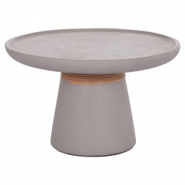 ΒΟΗΘΗΤΙΚΟ ΤΡΑΠΕΖΙ TRED HM18168.03 FIBER CEMENT ΓΚΡΙ-ΦΥΣΙΚΟ RATTAN--Φ49x30Υεκ.