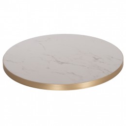 ΕΠΙΦΑΝΕΙΑ ΤΡΑΠΕΖΙΟΥ SINTERED STONE HM6652.12 ΜΕ ΠΛΑΙΣΙΟ ALU ΧΡΥΣΟ Φ60εκ.