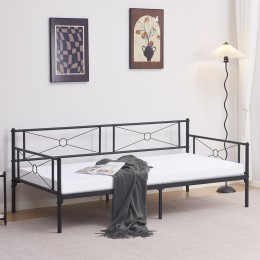 ΚΡΕΒΑΤΙ-ΚΑΝΑΠΕΣ BERNIE HM692.01 ΜΑΥΡΟΣ ΜΕΤΑΛΛΙΚΟΣ ΣΚΕΛΕΤΟΣ ΓΙΑ 190x90εκ.