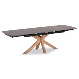 ΤΡΑΠΕΖΙ ΤΡΑΠΕΖΑΡΙΑΣ HORIZON SM18091.02 ΚΕΡΑΜΙΚΟ TOP-ΠΟΔΙΑ ΣΗΜΥΔΑ ΜΕ ΦΡΑΞΙΝΟ 180x90εκ 0538109