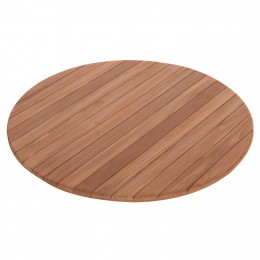 ΕΠΙΦΑΝΕΙΑ ΤΡΑΠΕΖΙΟΥ ΣΤΡΟΓΓΥΛΗ HM18134 ΞΥΛΟ TEAK--ΦΥΣΙΚΟ Φ80x4(πάχος)εκ. 0538128