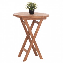 ΤΡΑΠΕΖΙ ΣΚΗΝΟΘΕΤΗ ΣΤΡΟΓΓΥΛΟ ERIS HM18119 ΞΥΛΟ TEAK--ΦΥΣΙΚΟ Φ60x75Υεκ. 0538135