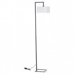 ΦΩΤΙΣΤΙΚΟ ΔΑΠΕΔΟΥ BRANS HM7532.11 ΜΕΤΑΛΛΟ ΜΑΥΡΟ--PVC ΛΕΥΚΟ ΚΑΠΕΛΟ 25x33x170Υεκ.
