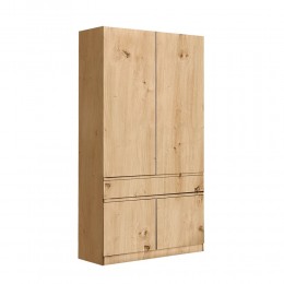 HERMES ΝΤΟΥΛΑΠΑ 2ΠΟΡΤΕΣ 1ΣΥΡΤΑΡΙ ARTISAN OAK 100x52xH200cm 06-0102