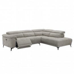 ΚΑΝΑΠΕΣ ΔΕΞΙΑ ΓΩΝΙΑ 5Θ ΜΕ RECLINE COMMODUS SM3315.02R ΜΠΕΖ ΥΦΑΣΜΑ 275x231x77Yεκ