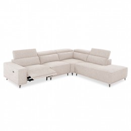 ΚΑΝΑΠΕΣ ΔΕΞΙΑ ΓΩΝΙΑ 5Θ ΜΕ RECLINE LUNARIS SM3316.02R ΕΚΡΟΥ ΥΦΑΣΜΑ 307x267x94Yεκ