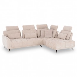 ΚΑΝΑΠΕΣ ΔΕΞΙΑ ΓΩΝΙΑ 5Θ MYRON SM3318.02R ΕΚΡΟΥ ΥΦΑΣΜΑ 290x110-225x110Υεκ.