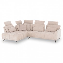 ΚΑΝΑΠΕΣ ΑΡΙΣΤΕΡΗ ΓΩΝΙΑ 5Θ MYRON SM3318.02L ΕΚΡΟΥ ΥΦΑΣΜΑ 290x110-225x110Υεκ.