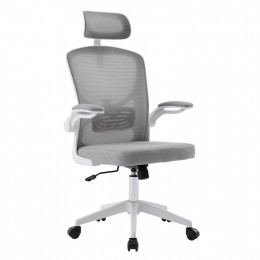 ΚΑΡΕΚΛΑ ΓΡΑΦΕΙΟΥ FLOATER HM1230.02 ΛΕΥΚΟ PP--ΑΝΟΙΧΤΟ ΓΚΡΙ MESH 62x62x106-116Υεκ