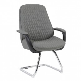 ΚΑΡΕΚΛΑ ΕΠΙΣΚΕΠΤΗ VELUM-s HM1235.10 ΓΚΡΙ PU--ΒΑΣΗ ΧΡΩΜΙΟΥ 71x60x100Υεκ.