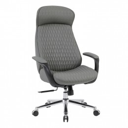 ΚΑΡΕΚΛΑ ΓΡΑΦΕΙΟΥ VELUM HM1233.10 ΓΚΡΙ PU--ΒΑΣΗ ΧΡΩΜΙΟΥ 71x69x116-122Υεκ.